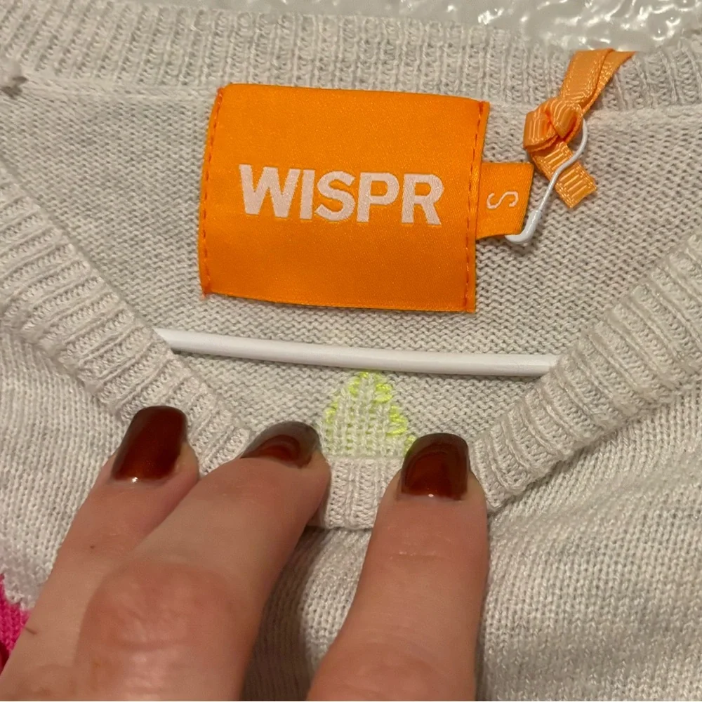 Wispr by Brodie cashmere neon star jumper - Picture 3 of 5